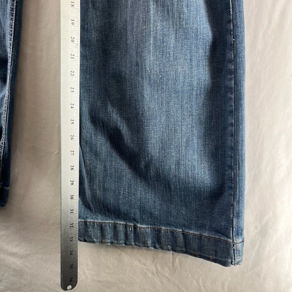 Cruel Denim Skylar Wide Leg Jeans Womens 31 High Rise Distressed Button Fly Blue - Picture 10 of 11